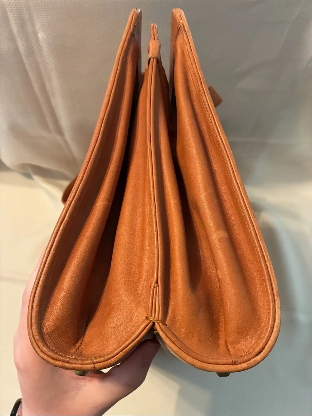 Boulder Ridge Tan Leather Briefcase Tote for Men